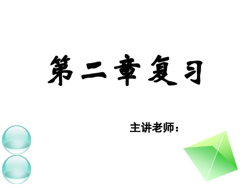 高一数学直线和平面复习3