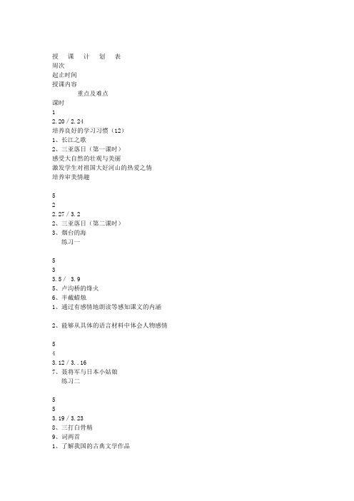 最新苏教版六年级下册语文第一单元教案费下载