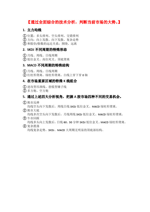 匡洺颉高级课分析交易体系全面汇总