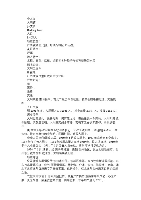 百科知识精选大垌镇