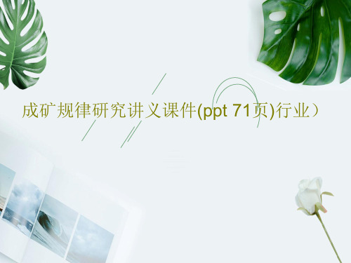 成矿规律研究讲义课件(ppt 71页)行业)73页PPT