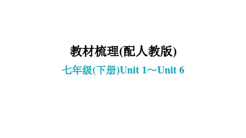 2021年广东中考英语人教版教材梳理七年级(下册)Unit 1～Unit 6
