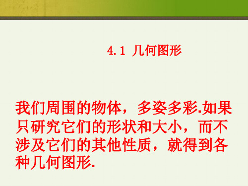 人教版数学七年上 4.1几何图形 (2)课件(共33张PPT)
