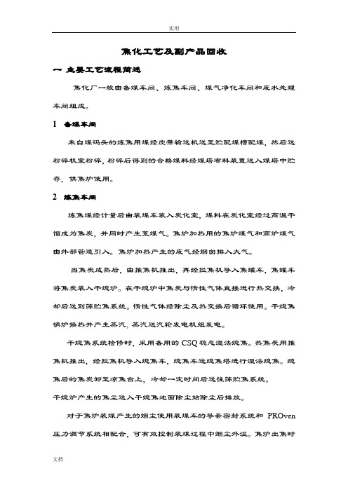 焦化实用工艺及副产品回收
