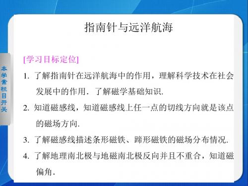 人教版高中物理选修1-1：指南针与远洋航海_课件1