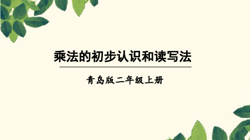 二年级上册数学课件信息窗2 乘法的初步认识和读写法_青岛版(秋) (共24张PPT)