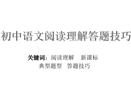 初中语文阅读答题技巧ppt课件