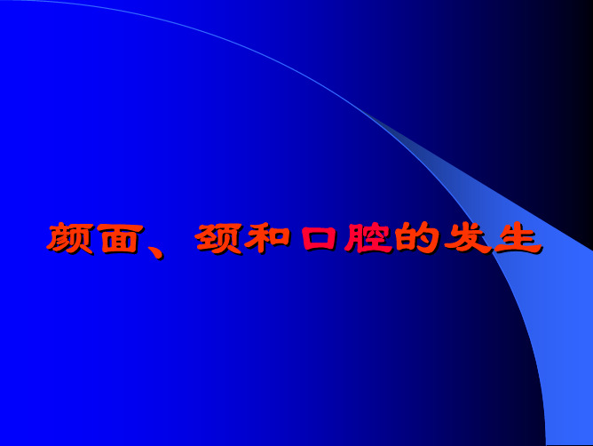 颜面、颈和口腔的发生