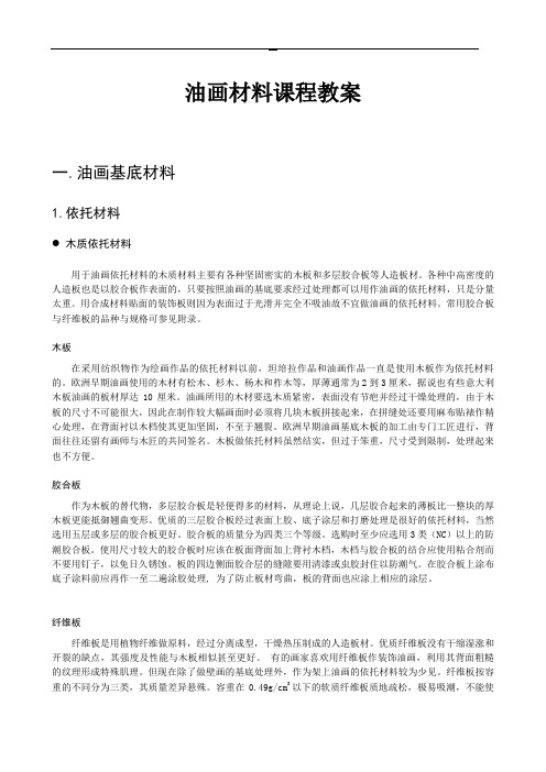 油画制作材料选择