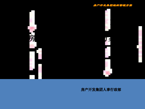 房产开发集团组织管理方案(组织架构、部门职责、岗位职责、人员编制).pptx