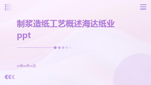 制浆造纸工艺概述海达纸业ppt
