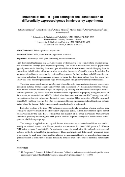 differentially expressed genes