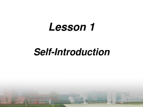 Lesson 1 Business English