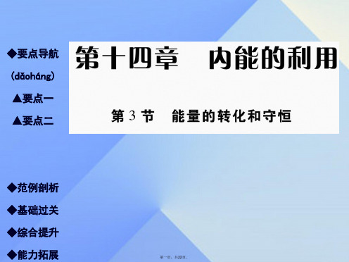 九年级物理全册14.3能量的转化和守恒教学课件(新版)新人教版