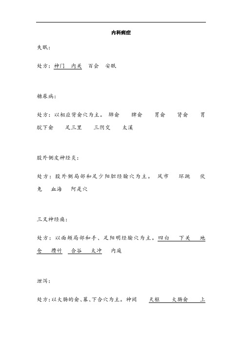 中医针灸处方-