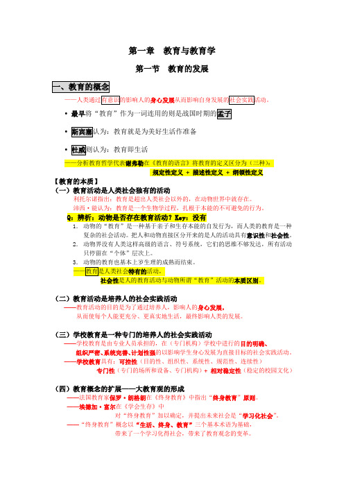 教育学全书知识框架及重点内容梳理.doc