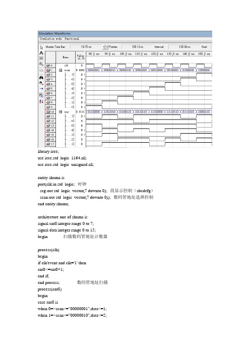 八位数码扫描显示电路设计