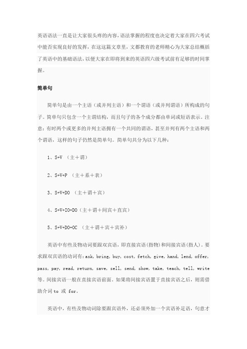 英语语法一直是让大家很头疼的内容