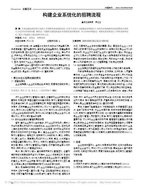 构建企业系统化的招聘流程_罗红卫