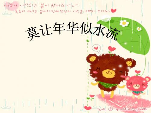 莫让年华似水流__主题班会