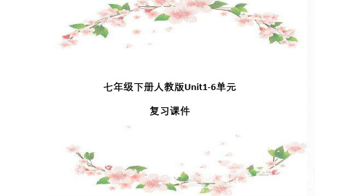 新版人教版七年级下册Unit1-Unit6复习课件PPT