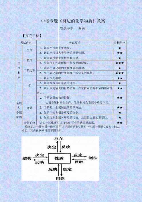 2011年中考复习专题_身边的化学物质
