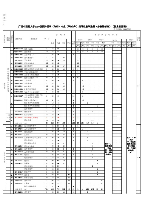 2020级预防医学(妇幼)专业进程表-20200402