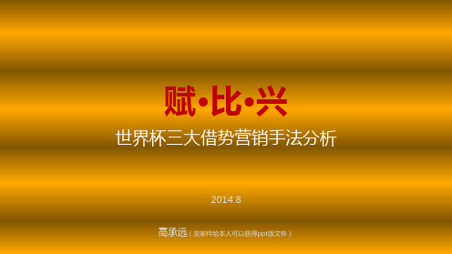2014世界杯借势营销案例集锦