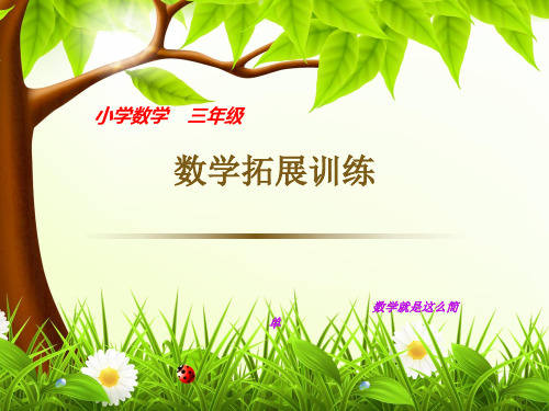 小学数学三年级数学拓展训练教师教案