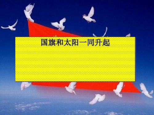 《国旗和太阳一同升起》PPT课件2 (共27张PPT)