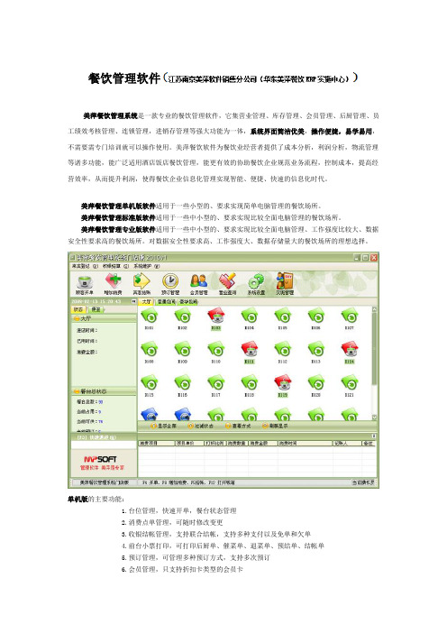 餐饮软件介绍