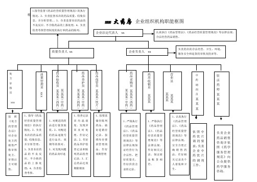 药品零售企业企业组织机构职能框图全新实用(汇编)