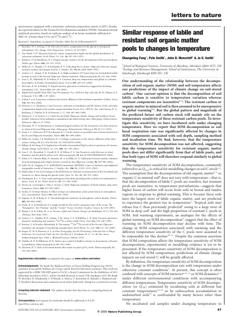 Similar response of labile and resistant soil organic matter pools to changes in temperature-nature