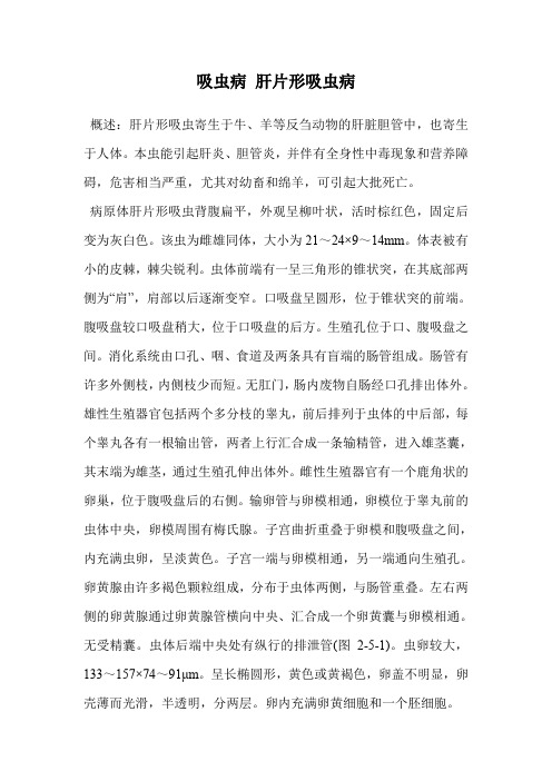 吸虫病 肝片形吸虫病.doc