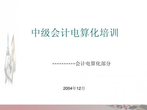 中级会计电算化培训