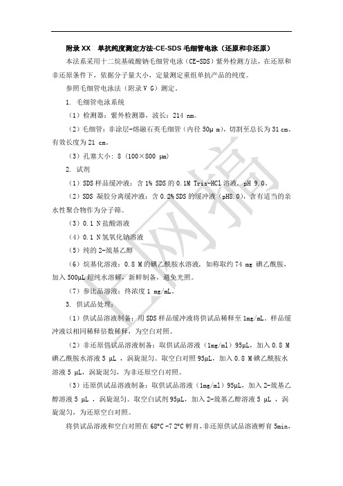 CE SDS检测方法