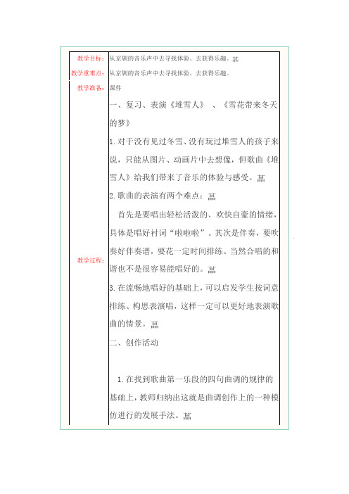 五年级上册音乐迎来春色换人间教学设计
