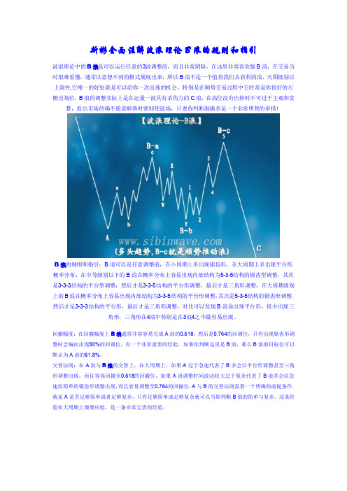 斯彬全面注解波浪理论B浪的规则和指引