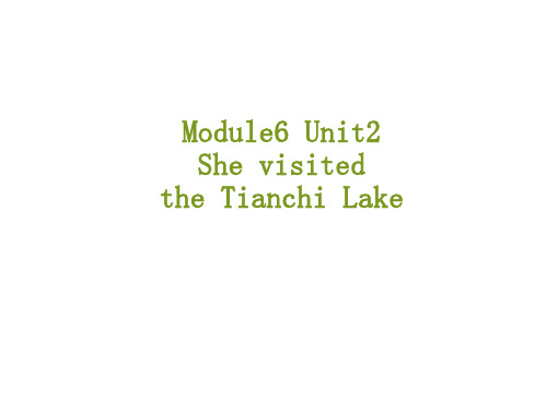 外研版英语五年级下册Module 6 Unit 2 She visited the Tianchi Lake课件