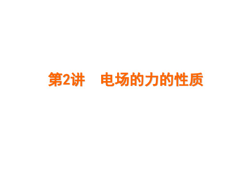 高三物理一轮复习课件--第6章第一节《电场的力的性质》