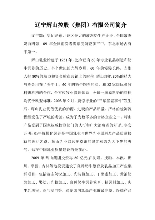 辽宁辉山控股