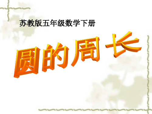 五年级下册数学课件-第六单元第四课时 圆的周长  苏教版   (共63张PPT)