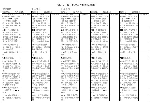 护理检查表