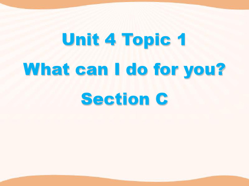 《What can I do for you》SectionC PPT