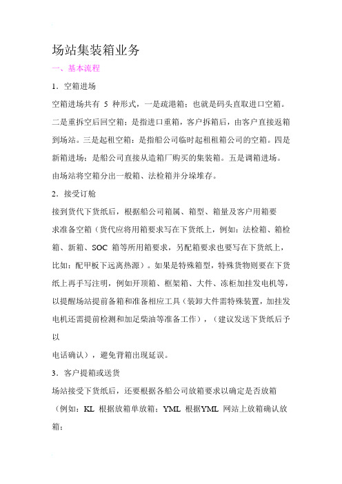 场站集装箱业务介绍