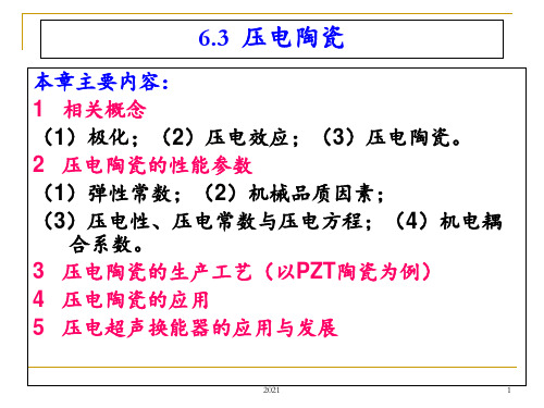 压电陶瓷分析PPT课件