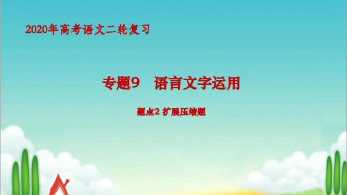 【2020二轮复习】语言文字运用  题点2扩展压缩题