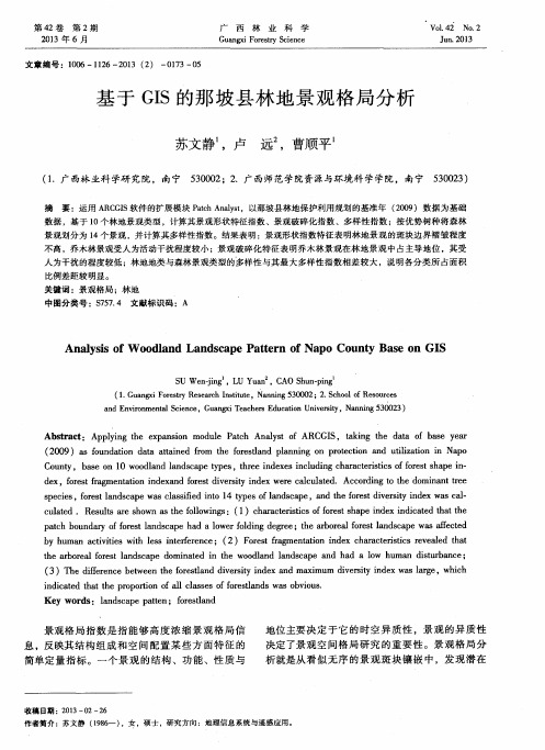基于GIS的那坡县林地景观格局分析