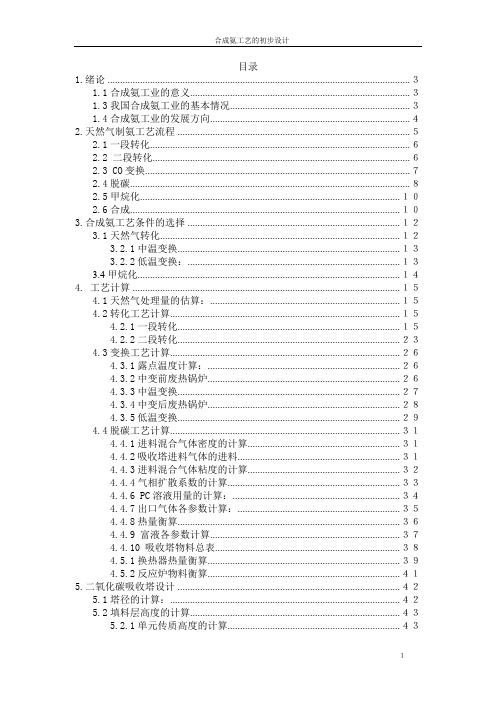 天然气制合成气