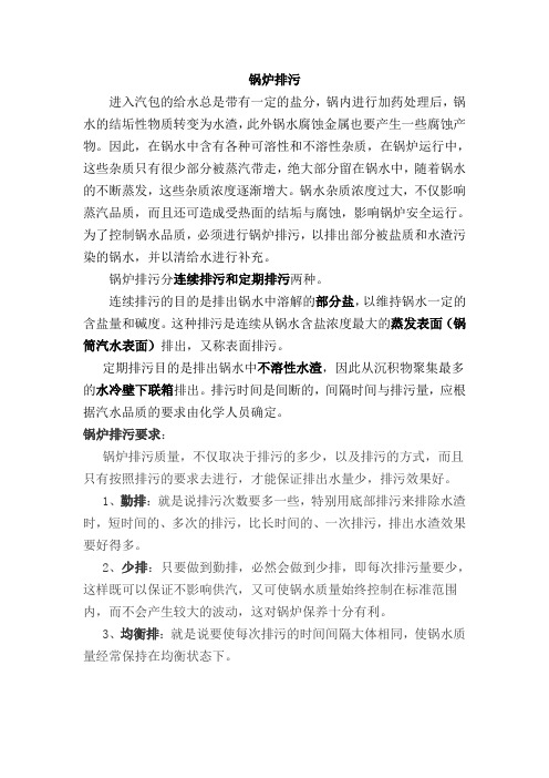 锅炉排污